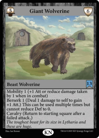 Surictavi Beast Troop Neutral Giant Wolverine